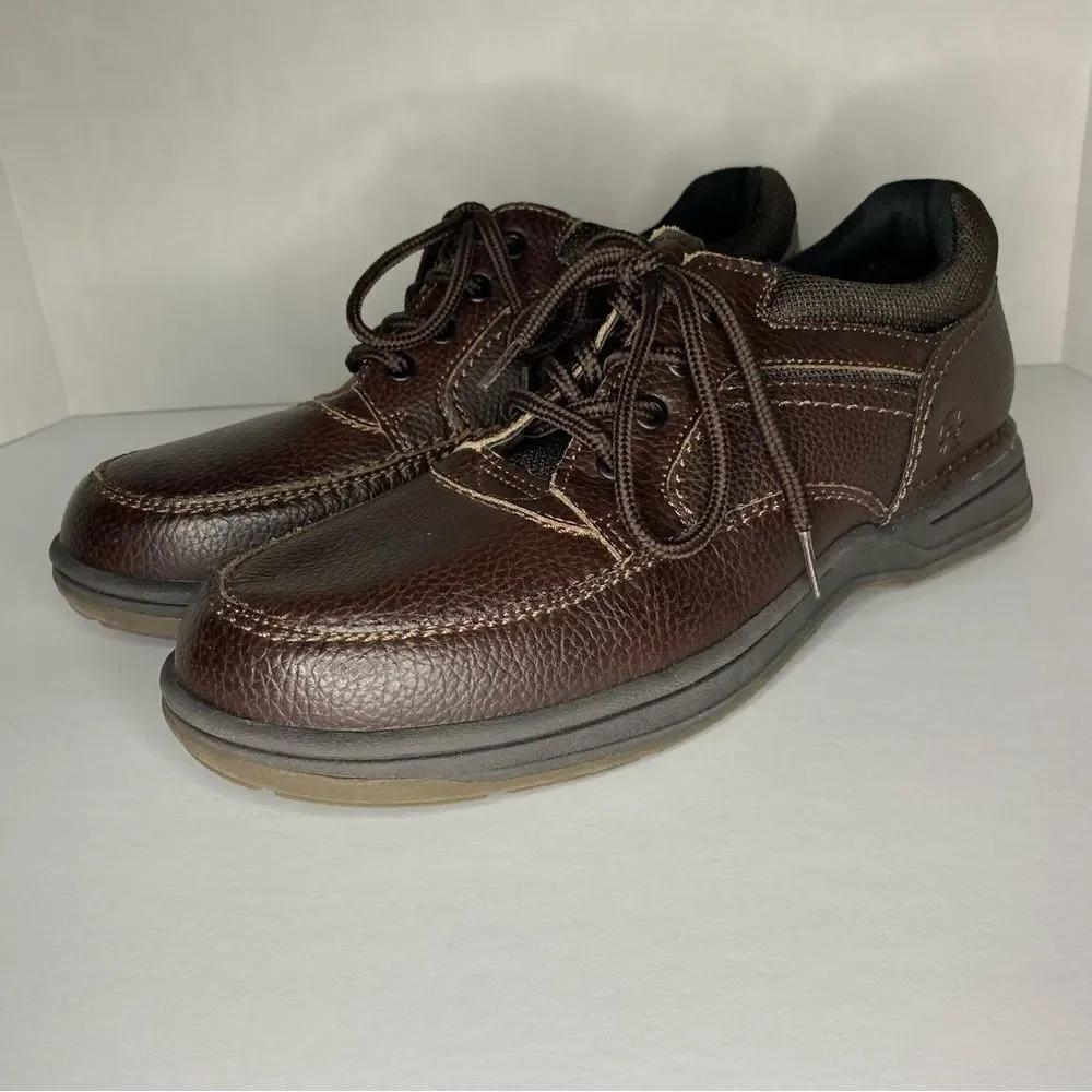 Earth Spirit Brown Leather Dennis Lace Up Oxford Slip On Arch Support 9 Wide